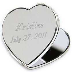 Personalized Heart Mirror Compact