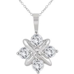 1-Carat Diamond Snowflake Pendant in 10K White Gold