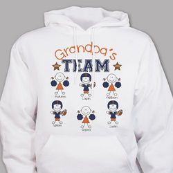 Personalized Football Team Hooded Sweatshirt