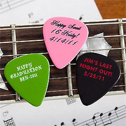 Personalized Text and Color Guitar Pick