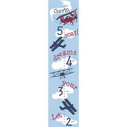 Personalized Adventure Plane Canvas Growth Chart