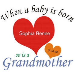 A Grandmother is Born Personalized T-Shirt