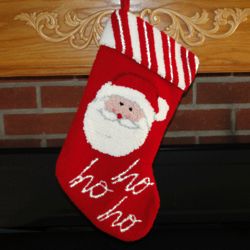 Needlepoint HoHoHo Santa Personalized Christmas Stocking