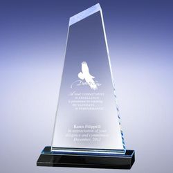 Personalized Contributing To Excellence Blue Acrylic Award