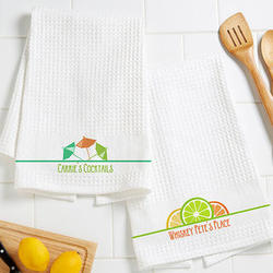You Name It Personalized Waffle Weave Bar Towels