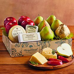 Pears, Apples, and Cheese Gift Box