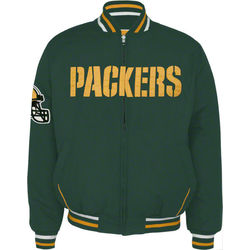 Green Bay Packers Full-Zip Reversible Microfiber Varsity Jacket ...