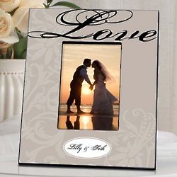 Personalized Pewter Love Couple's Picture Frame