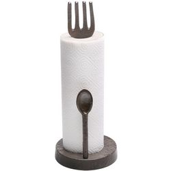 Fork and Spoon Paper Towel Holder