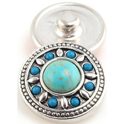 Turquoise and Silver Jewelpop Noosa Charm