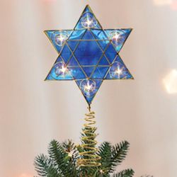 Lighted Hanukkah Tree Topper