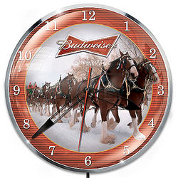 Budweiser Clydesdale Illuminated Wall Clock