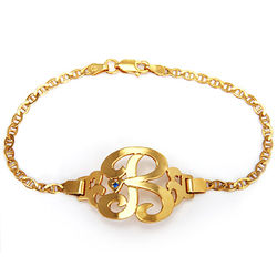 Gold Vermeil Initial Bracelet