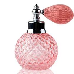 Vintage Pink Crystal Refillable Perfume Bottle
