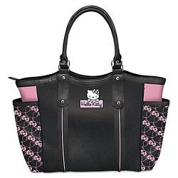 Hello Kitty Style Icon Shoulder Tote Bag with Applique Patch