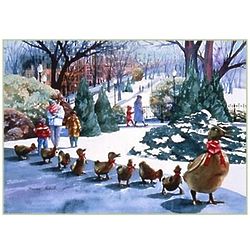 Ducklings in Boston Public Garden 17x23 Art Print