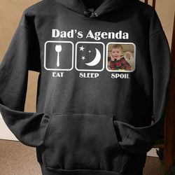 His Agenda Personalized Black Hooded Sweatshirt