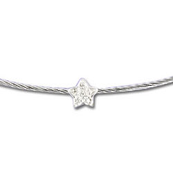 Stainless Steel Diamond Star Necklace