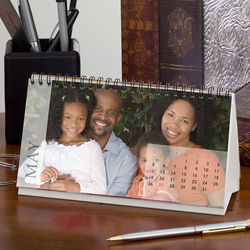Any 12 Months Personalized Photo Desk Calendar