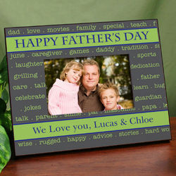 Catch Words Personalized Happy Father's Day Printed Frame