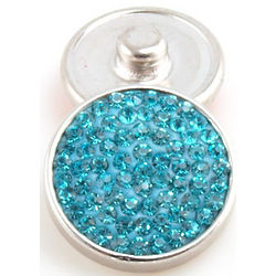Aqua Blue Cubic Zirconia Jewelpop Chunk Noosa Charm