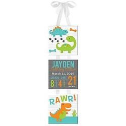 Personalized Baby's Big Day Hanging Canvas