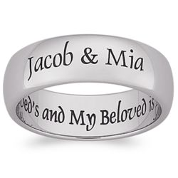 Personalized Top-Engraved Stainless Steel My Beloved Band