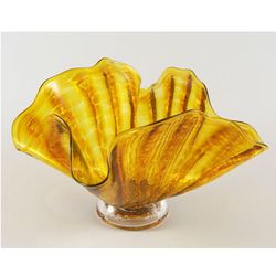 Gold Aquatic Handblown Glass Votive