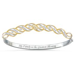 Family Blessings Diamond Bracelet with 6 Personalized Names