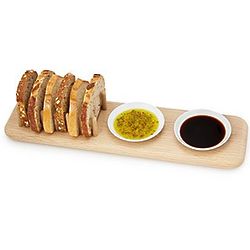 Oak Toast Rack with Dipping Bowls