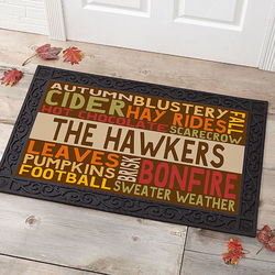 Personalized Fall Colors Design 20" x 35" Doormat