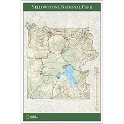Yellowstone National Park Map Poster