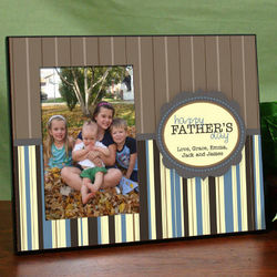 Personalized Father's Day Striped Frame