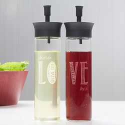 Personalized Love Oil and Vinegar Bottle Set
