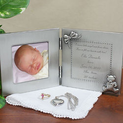 New Baby She's All Heart Personalized Silver Photo Frame