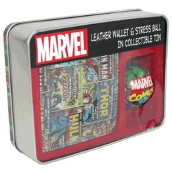 Marvel Superhero Leather Wallet Stress Ball Gift Set