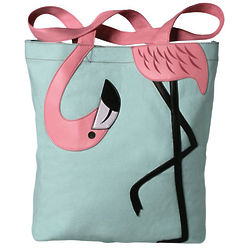 Fanciful Pink Flamingo Tote
