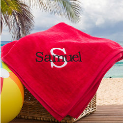 Personalized Red All About Me Beach Towels for Kid
