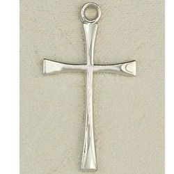 Sterling Silver Cross on Rhodium Chain