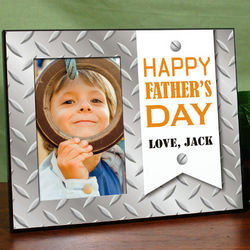 Diamond Plate Personalized Father's Day Frame