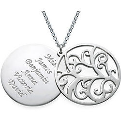 Filigree Family Tree Personalized Necklace