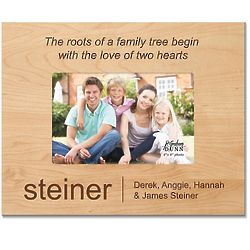 Roots of a Family Tree Personalized 4x6 Picture Frame