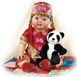 Mei Mei Lifelike Asian Baby Doll with Panda