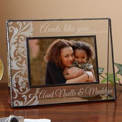 Aunts Like You Personalized Fleurished Glass Frame