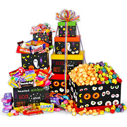 Halloween Spooky Eyes Sweets and Snacks Gift Tower