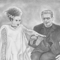 Bride of Frankenstein Pencil Sketch