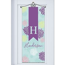 Personalized Spring Abstract Floral Door Banner
