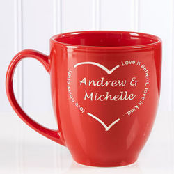 A Heart of Love Personalized Bistro Mug