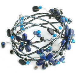 Garden Lapis Lazuli Wrap Bracelet