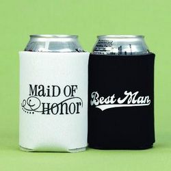 Maid of Honor and Best Man Can Coolers